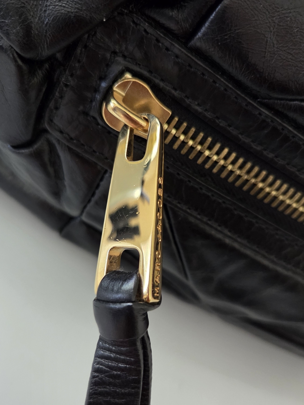 Marc Jacobs Collection Patchwork Stam Bag Quilted Black Leather Shoulder Bag - Picture 7 of 15